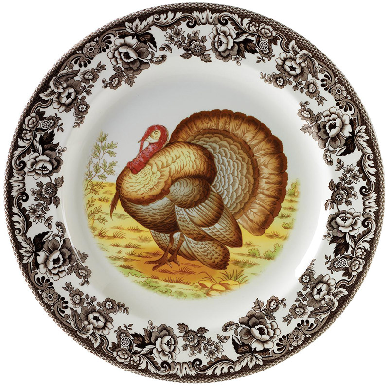 Woodland Turkey Round Platter, 12 