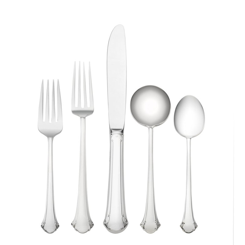 sterling silver 5 piece flatware set