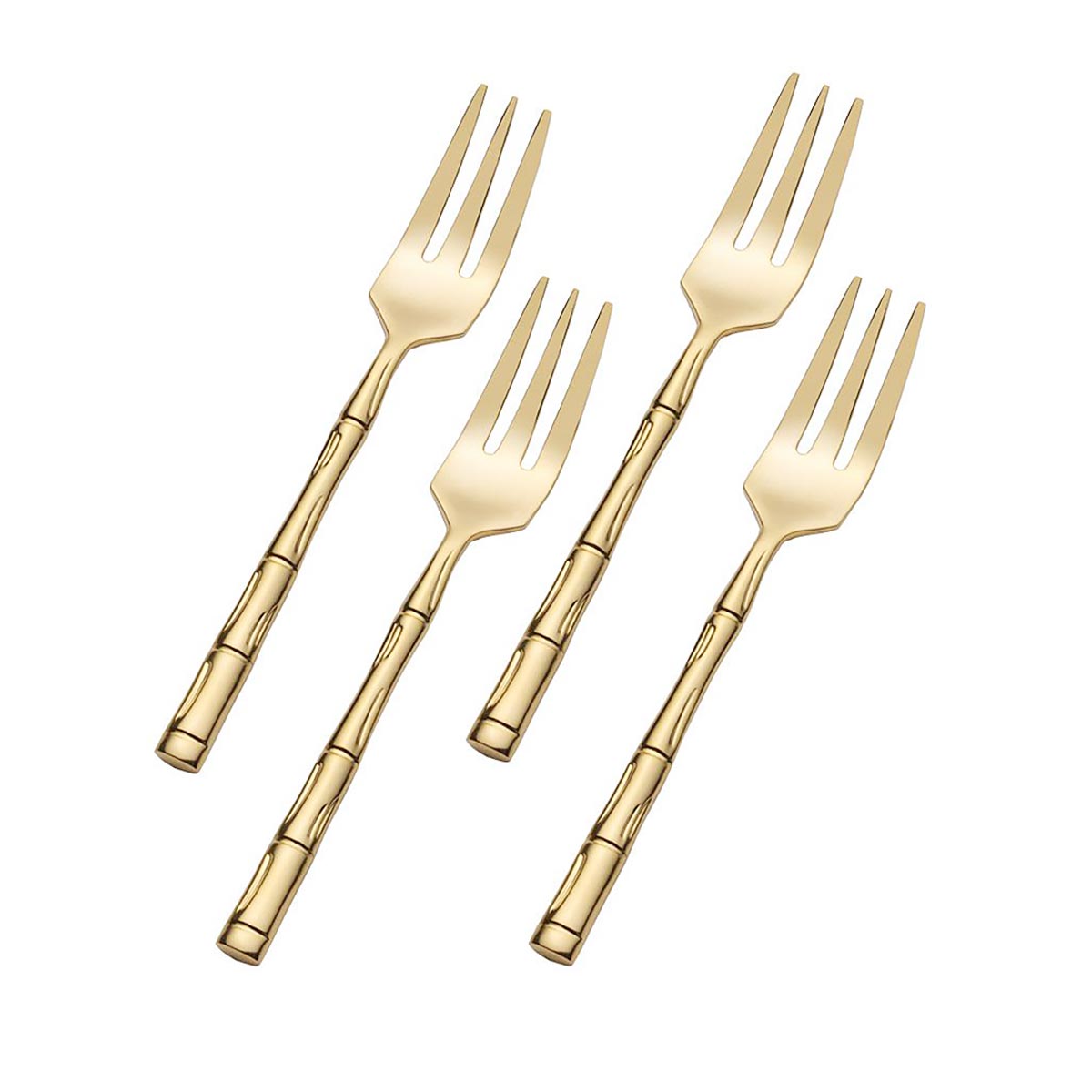 Bamboo Gold Cocktail Fork Set of 4