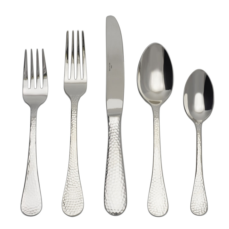 Continental Hammered 5pc Place Setting