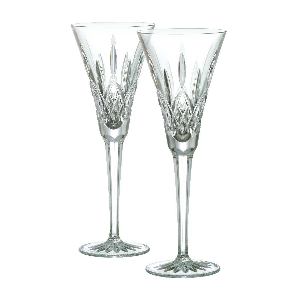 Lismore Toasting Flutes, Pair