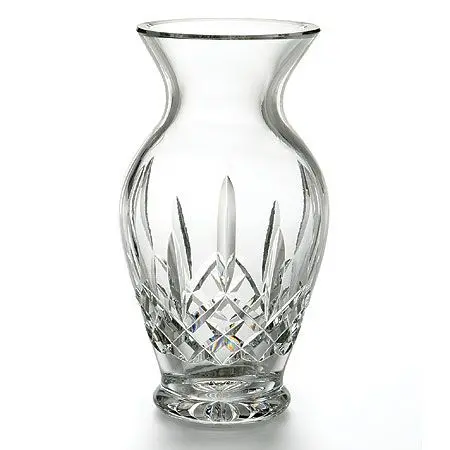 Crystal Vase with accents and sloping neck