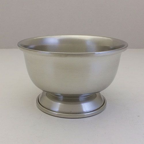 Pewter Paul Revere Bowl, 4in. with Satin Finish