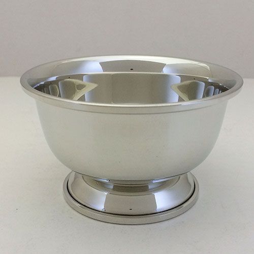 Pewter Paul Revere Bowl, 4in with Bright Finish