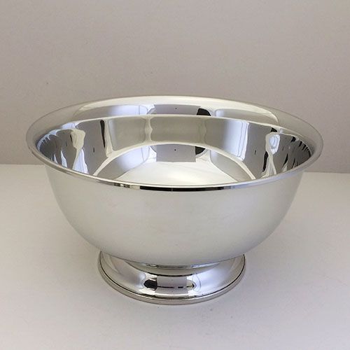 Pewter Paul Revere Bowl, 10in. with Bright Finish