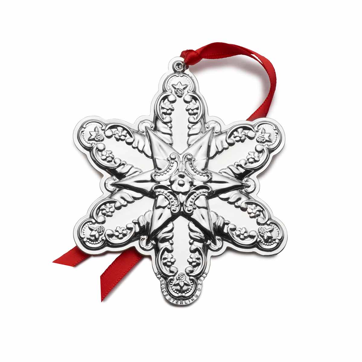 2 Godinger Silver Plated Snowflake Bobeche, Silver Snowflake