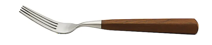 Dinner fork with wood handle