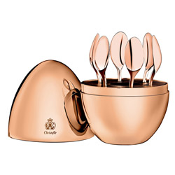 Mood Rose Gold Silverplate Flatware by Christofle