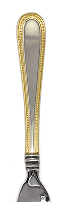 Caviar Gold Accent Stainless Steel Flatware by Fortessa