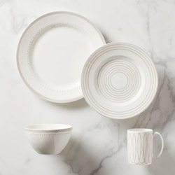 plates and bowls in charlotte street grey west china