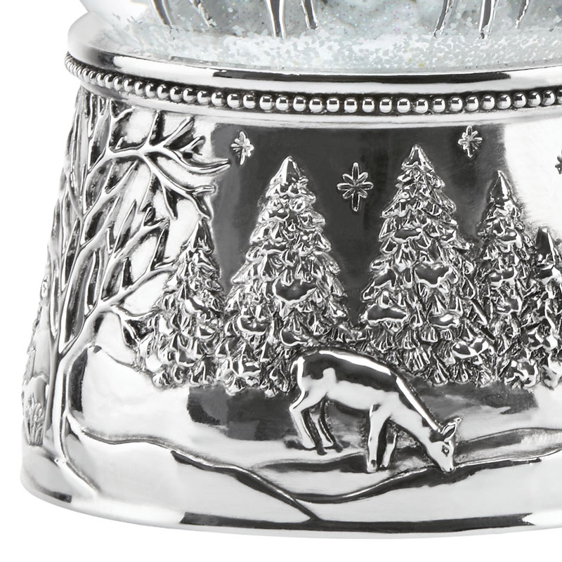 North Pole Bound Snow Globe | Reed and Barton Silver Snowglobe