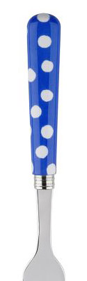 Sabre White Dots Lapis Blue Stainless Steel Flatware Silverware