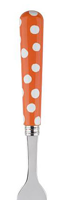 Sabre White Dots Orange Stainless Steel Flatware Silverware