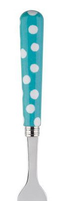 Sabre White Dots Turquoise Stainless Steel Flatware Silverware