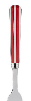 Sabre White Stripe Red Stainless Steel Flatware Silverware